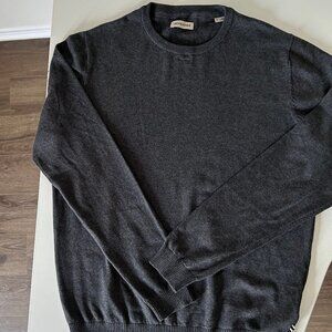 Jack & Jones (Large) Men's Dark Grey Crew Neck Knit Sweater